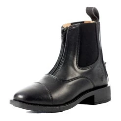Equinavia Kids' Tilda Synthetic Zip Paddock Boots - Black