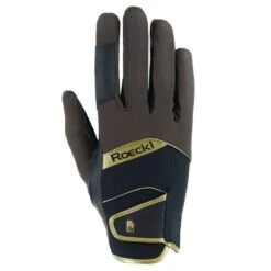 Roeckl Millero Riding Gloves - Dark Mocha/Black
