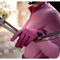 Horze Women's Kara Insulated Riding Gloves - Purple Potion