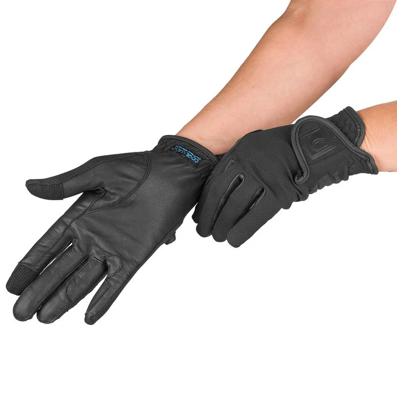 Romfh Leather Mesh Riding Glove - Black 1 Romfh Leather Mesh Riding Glove - Black