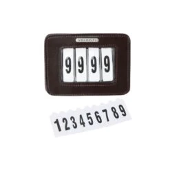Shires Velociti Saddle Pad 4 Number Holder - Havana