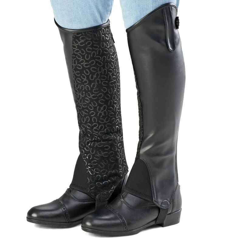 Ovation Women's Sofia Grip Half Chaps - Black 1 Ovation Women's Sofia Grip Half Chaps - Black