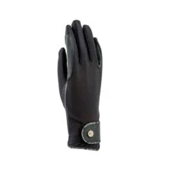 Shires Aubrion Kids' Aero Flexfit Riding Gloves - Black